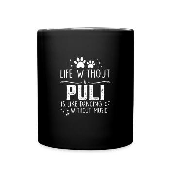 Life without Puli - Full Colour Mug - black - Front