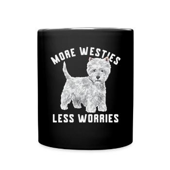 West Highland White Terrier Westie - Mug uni - noir - Devant
