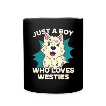 West Highland White Terrier Westie - Mug uni - noir - Devant