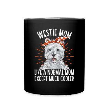 West Highland White Terrier Westie - Mug uni - noir - Devant