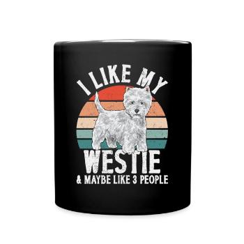 West Highland White Terrier Westie - Mug uni - noir - Devant
