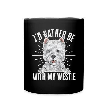 West Highland White Terrier Westie - Mug uni - noir - Devant