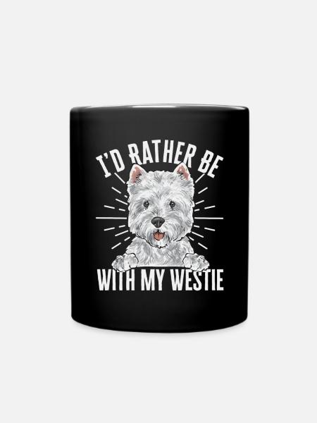 West Highland White Terrier Westie - Mug uni - noir