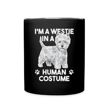 West Highland White Terrier Westie - Mug uni - noir - Devant