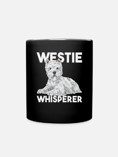 West Highland White Terrier Westie - Tasse einfarbig - Schwarz