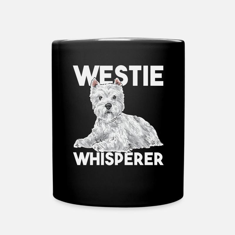 West Highland White Terrier Westie - Tasse einfarbig - Schwarz