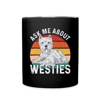 West Highland White Terrier Westie - Mug uni - noir - Devant
