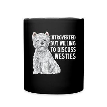 West Highland White Terrier Westie - Mug uni - noir - Devant