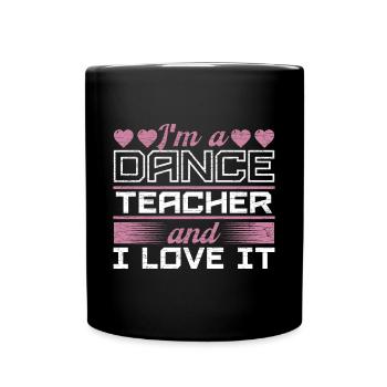 Tanzlehrer Geschenk Tänzer - Tasse einfarbig - Schwarz - Vorne