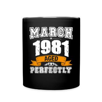 Mars 1981 Cadeau d’anniversaire vintage - Mug uni - noir - Devant