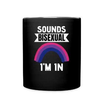 Bi Pride Month Regenbogen LGBT Geschenk Bisexuell - Tasse einfarbig - Schwarz - Vorne