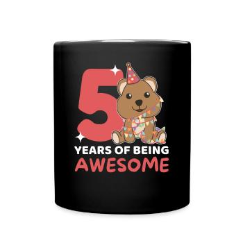 Quokka pour les enfants de 5 ans - Mug uni - noir - Devant