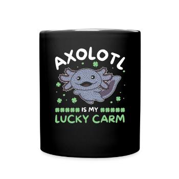 Axolotl est ma voiture chanceuse Kleeblatt St Patricks Day - Mug uni - noir - Devant