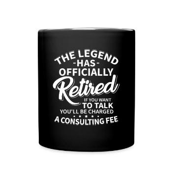 La légende a officiellement retiré les hommes officiers - Mug uni - noir - Devant
