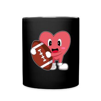 Sport de football cardiaque - Mug uni - noir - Devant