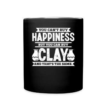 Vous ne pouvez pas acheter le bonheur, mais vous pouvez acheter - Mug uni - noir - Devant