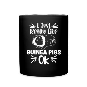 J’aime vraiment les cochons d’Inde ok - Mug uni - noir - Devant