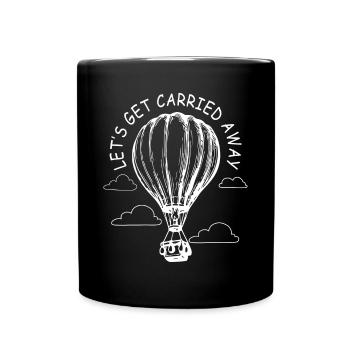 Heißluftballon & Ballon Fahrer Geschenk - Tasse einfarbig - Schwarz - Vorne