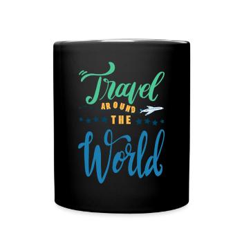 Heißluftballon & Ballon Fahrer Geschenk - Tasse einfarbig - Schwarz - Vorne