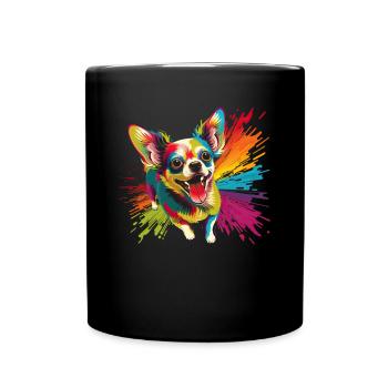 Dog Cartoon Chihuahua Design pour les amoureux des chiens - Mug uni - noir - Devant