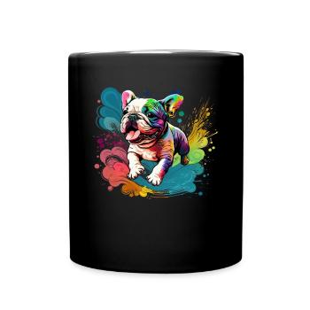 Bulldog dog saying Bulldog owner - Full Colour Mug - black - Front