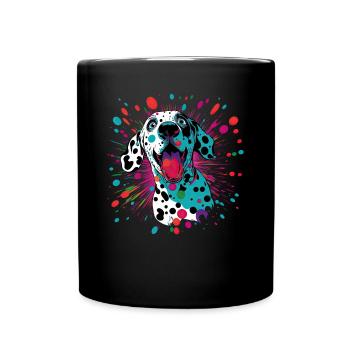 Dog saying Dalmatian design for dog lovers - Full Colour Mug - black - Front