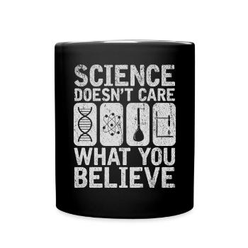 La science ne se soucie pas de ce que vous croyez - Mug uni - noir - Devant