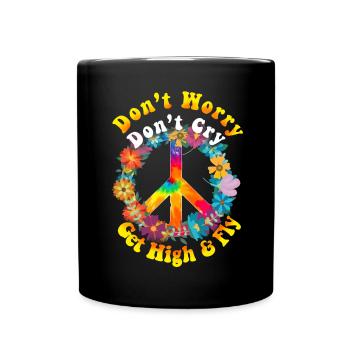 Hippy - Full Colour Mug - black - Front