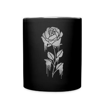 Finnish Goth Aesthetic Gothic Rose Drip Goth - Tasse einfarbig - Schwarz - Vorne