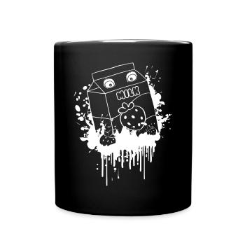 Finnish Goth Aesthetic Gothic Strawberry Milk Goth - Tasse einfarbig - Schwarz - Vorne