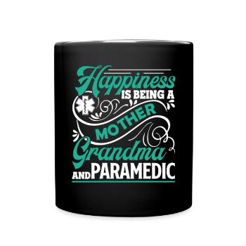 Paramedic Mother Grandma Paramedic - Full Colour Mug - black - Front