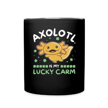 Axolotl est ma voiture chanceuse Kleeblatt St Patricks Day - Mug uni - noir - Devant