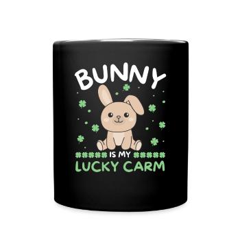 Le lapin est ma voiture porte-bonheur Clover St Patrick’s Day - Mug uni - noir - Devant