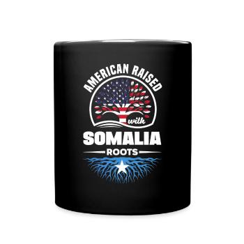 Un Américain élevé avec des racines somaliennes Somalie somalienne - Mug uni - noir - Devant