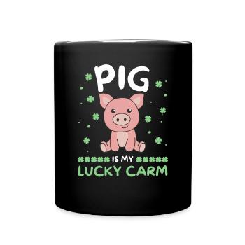 Le cochon est mon carm chanceux Clover St Patrick’s Day - Mug uni - noir - Devant