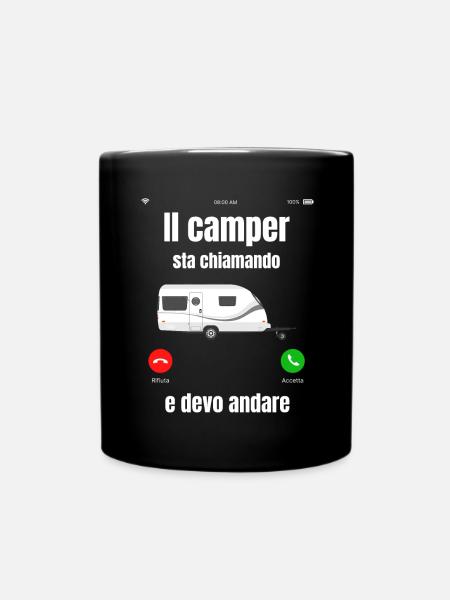 Wohnmobil - Tasse einfarbig - Schwarz