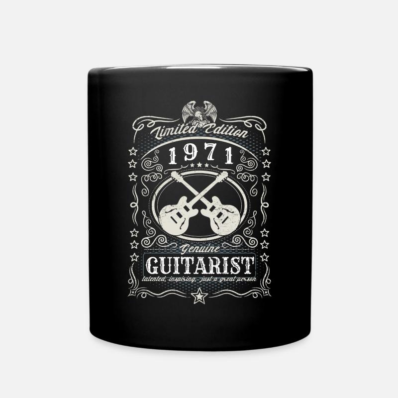 Vintage 1971 Guitarist Geburtstag Geschenk Hobby - Tasse einfarbig - Schwarz