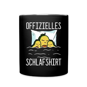 Offizielles Schlafshirt Avocado Schlafanzug - Tasse einfarbig - Schwarz - Vorne
