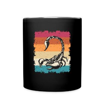Vintage Skorpion - Tasse einfarbig - Schwarz - Vorne