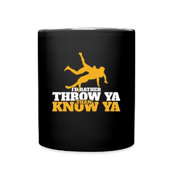 Wrestling Girl Definition - Funny Wrestling Girl - Full Colour Mug - black - Front