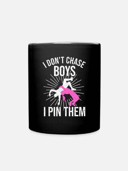Wrestling Boy Definition Lustige Sportarten - Tasse einfarbig - Schwarz