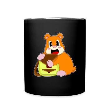 Hamster Handtasche - Tasse einfarbig - Schwarz - Vorne