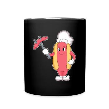 Hotdog Koch Grillgabel Kochen - Tasse einfarbig - Schwarz - Vorne