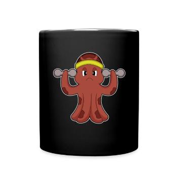 Octopus Fitness Dumbbells Sports - Mug uni - noir - Devant