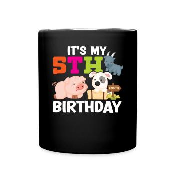 C’est mon 5ème anniversaire - Mug uni - noir - Devant