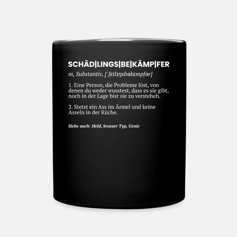 Kammerjäger Schädlingsbekämpfer - Tasse einfarbig - Schwarz