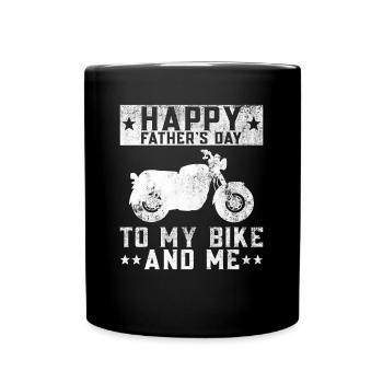 Motocycliste motard Papa drôle fête des pères - Mug uni - noir - Devant