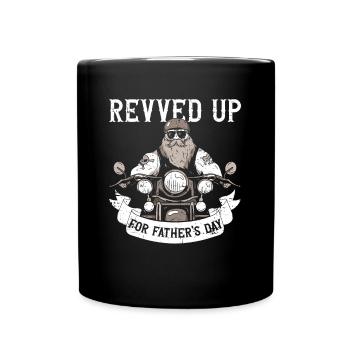 Motorbike Rider Biker Papa Funny Father's Day - Full Colour Mug - black - Front