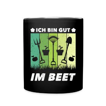 Gärtner Ich Bin Gut Im Beet - Tasse einfarbig - Schwarz - Vorne