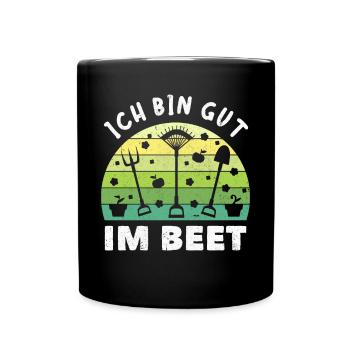 Gärtner Ich Bin Gut Im Beet - Tasse einfarbig - Schwarz - Vorne
